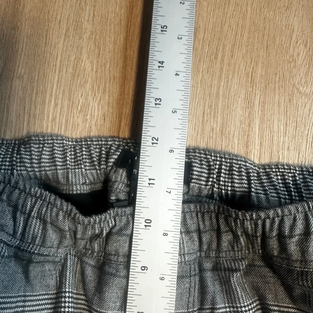 Sanctuary Womens Plaid Cargo Jogger Pants Elastic Waist Casual Comfy Gray M